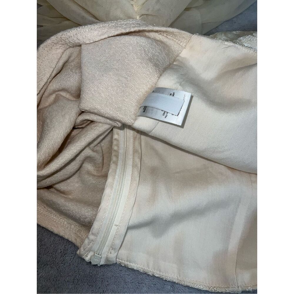 Anthropologie Cream Tulle Off-The-Shoulder Top LARGE - Picture 12 of 12
